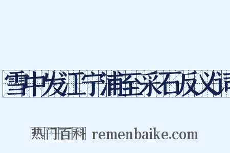 雪中发江宁浦至采石反义词是什么意思的图片